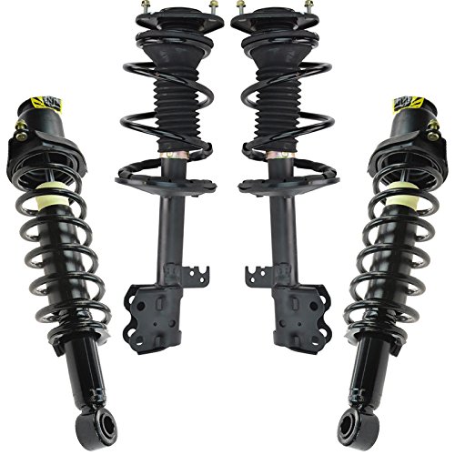 Image of TRQ Front and Rear Strut & Coil Spring Assembly Set Driver & Passenger Sides Compatible with 04-09 Toyota Prius