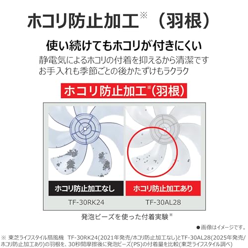 東芝(TOSHIBA) リビング扇風機 TF-30AL28 の商品画像 4