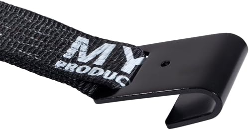 Vista 22 de Mytee Products Paquete de 20 correas de trinquete de 2 pulgadas x 30 pies con gancho plano, WLL 3,333 amarre de remolque, rojo para plataforma