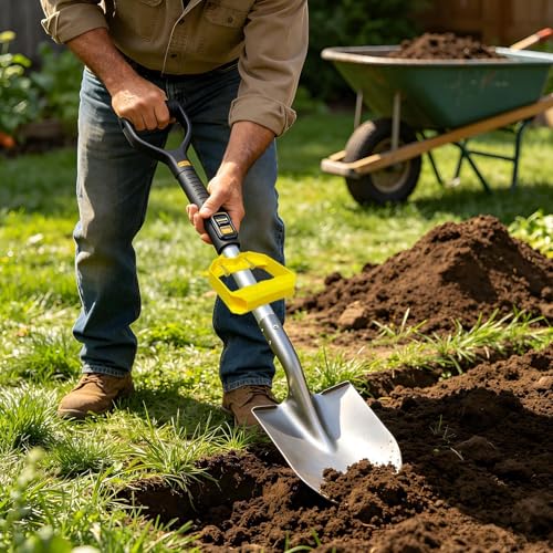 Mango para herramientas de jardín con extensión ajustable de pala 4
