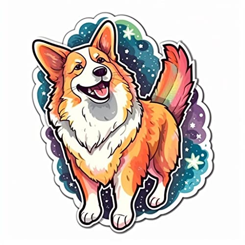 Image of Yoonek Graphics Welsh Corgi Welsh Corgi Dog Vinyl Decal Sticker for Car, Laptop, Tumbler, More. #009975-8