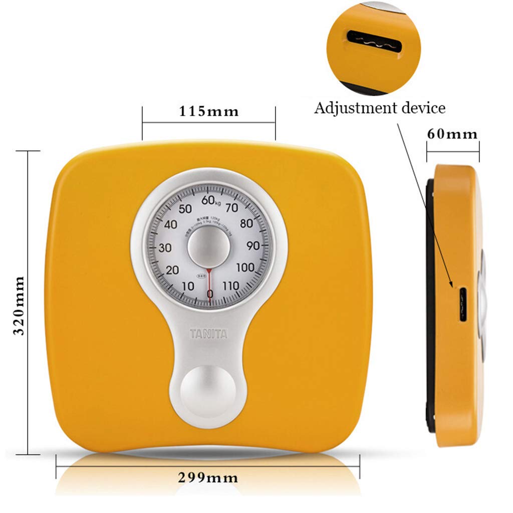 Analog Precision Bathroom Scale, Home Personal Mechanical Scale, Large Dial, No Battery, Capacity: 120kg/264lb