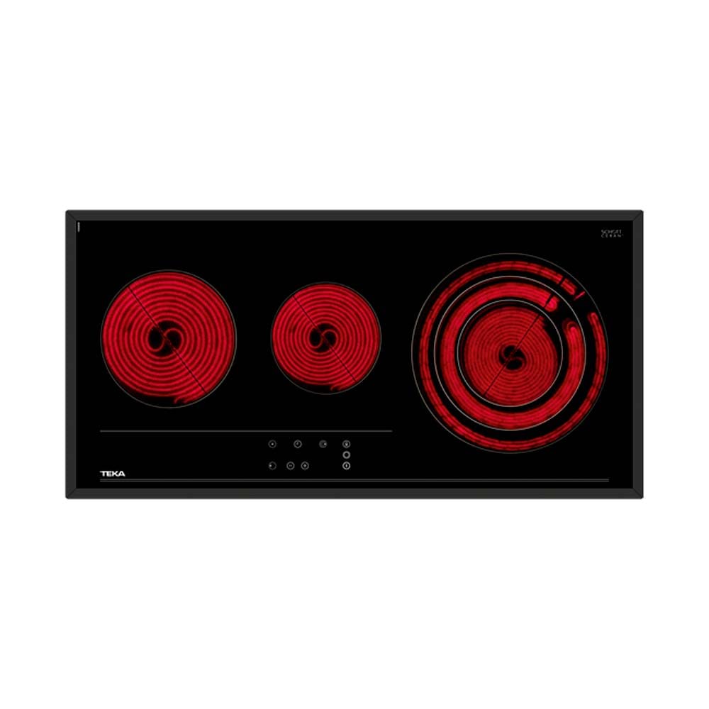 TEKA Placa Vitrocerámica 80 cm, 3 Zonas, Touch Control, Zona Triple 145/210/270, Stop & Go, Función Golpe de Cocción, Modelo TRC 83631 TCS