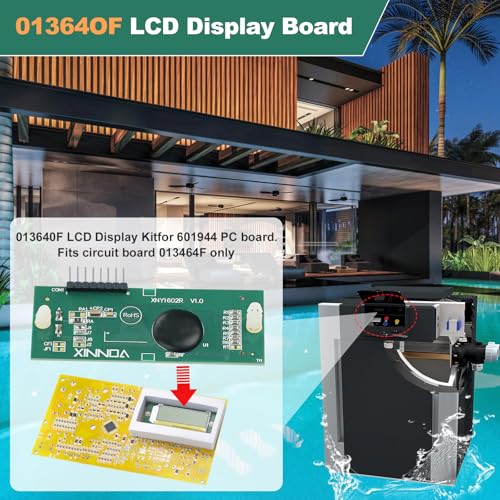folosem 013640F LCD Display Pool Stat Kit Used for The Raypak Digital Gas Heater Replace Models 185B, 265B, 335B, 405B, 206A, 266A, 336A, 406A, 207A, 267A, 337A, 407A by folosem - Used condition - Image 2
