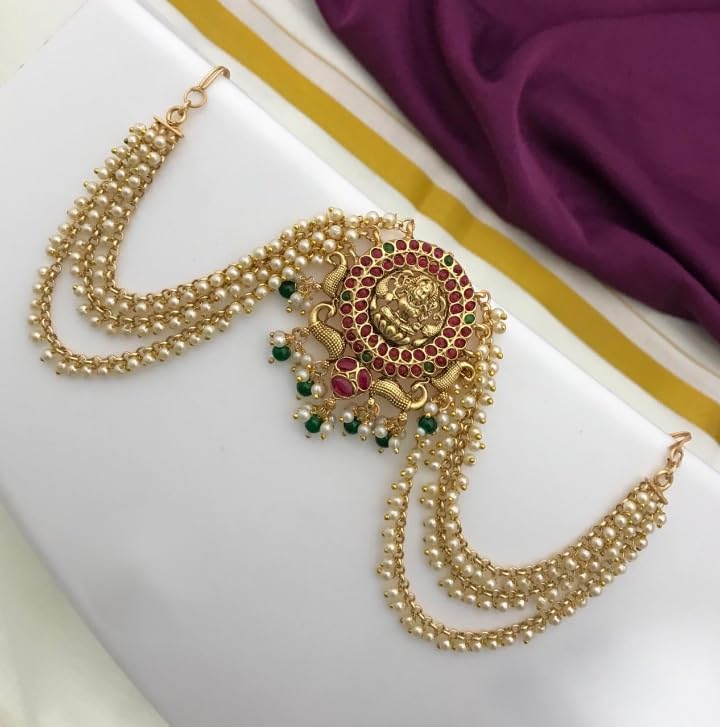 Lakshmi Hair Pins Gold Plated Laxmi Design Bridal Jadai Billai Wedding Hair Braid Accessories Choti South Indian Traditional Hairpins Bridal Bharatanatyam Hair Accessories (Laxmi Design, small) (B0DGHG2ZDB) Amazon Price History, Amazon Price Tracker