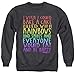 Trevco Sportswear PAR707-AS-6 Mean Girls & Rainbows & Cake-Adult Crewneck Sweatshirt44; Black - 3X