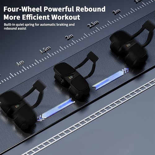 CATCHLUCK Rueda de ejercicio con retorno, rodillo de abdominales desmontable 4 en 1 para flexiones, tablas, escalador de montaña y modo de rodilla, incluye soporte para el codo y rodillera - imagen 4