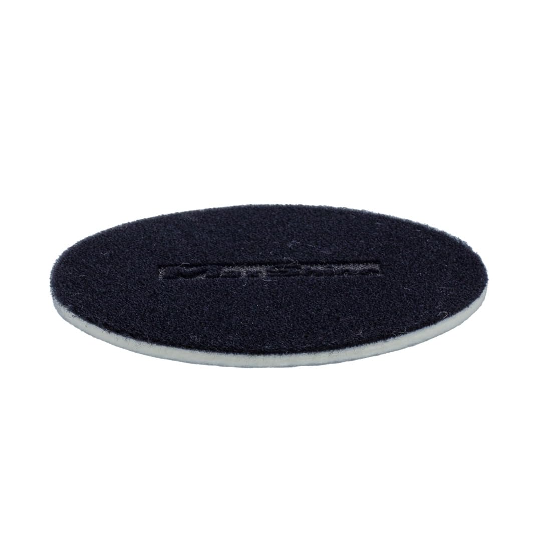 Maxshine Almohadilla universal de fieltro de lana de 6 pulgadas, 2 piezas, 100% lana natural comprimida con gancho y bucle, ideal para pulir vidrio, pintura dura y superficies irregulares