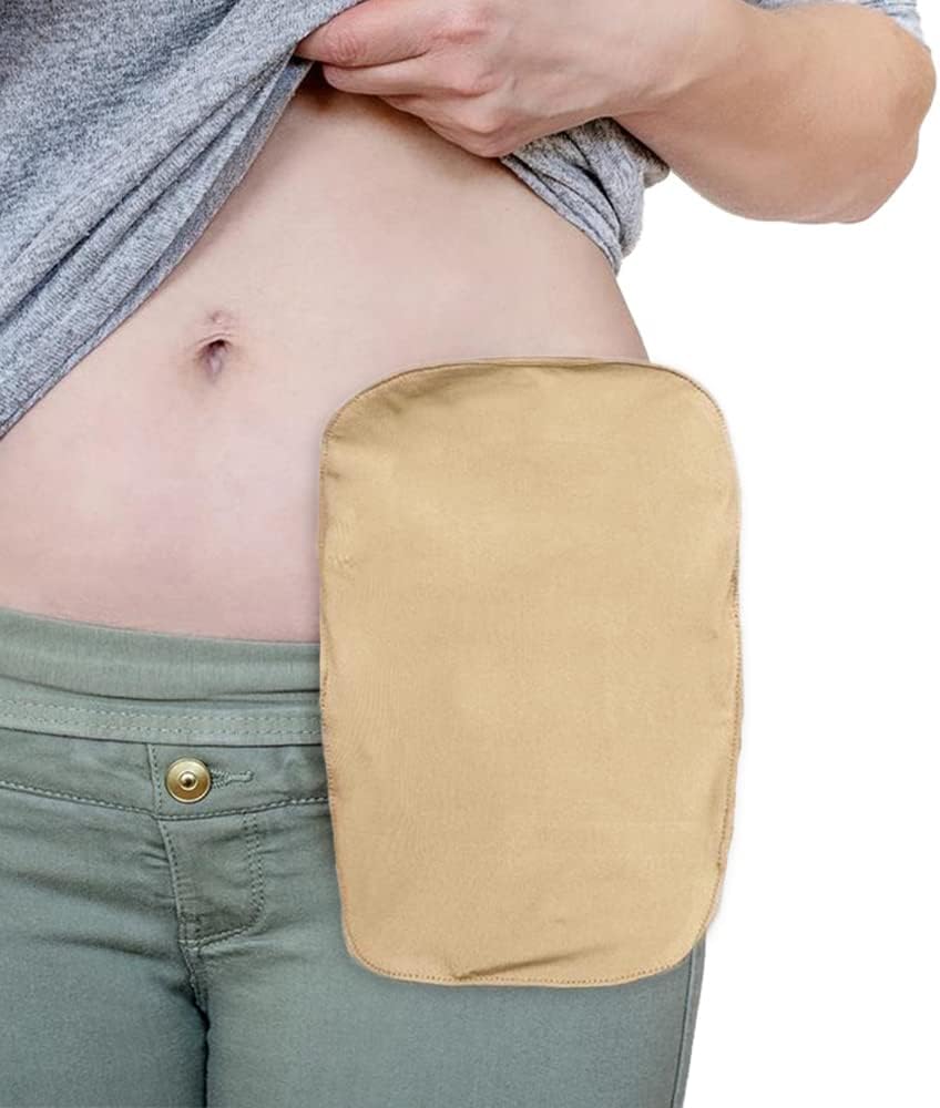 Ostomy Bag Protective Cover - Soft Stretchy Colostomy Pouch, Quick Go On & Off Urostomy Cover, 9"x 5.9", 4 PCS