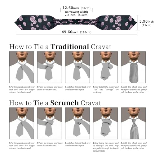 Image of DiBanGu Silk Woven Ascot Cravat with Pocket Square Set for Men | Paisley Ascot,Wrinkle-Resistant,Silky Smooth,Easy to Match,Cufflinks,Tie Ring,Wedding,Ceremonies,Party Occasions,Banquet