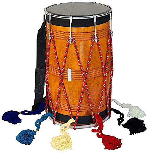 Naad NS-15 Mango Hout, Natuurlijk, Vat Vormige, Gewatteerde Zak, Kloppers, Nylon Schouderband, Punjabi Bhangra Dhol… - Image 3