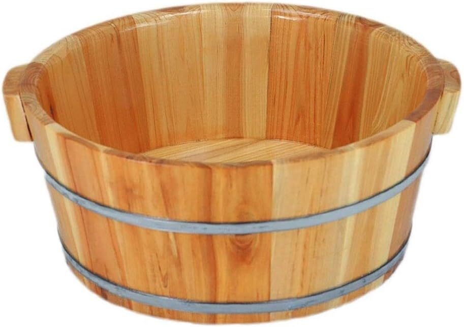 Cubeta de madera para baño de pies y pedicura