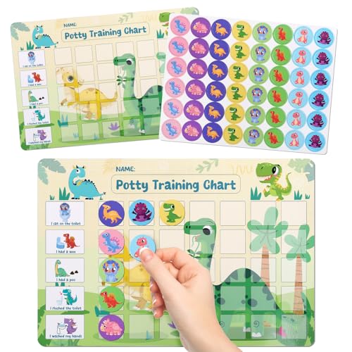 GWHOLE Potty Training Reward Chart with 48 Magnetic Stickers for Toddlers