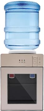 5 Gallon Top Loading Water Cooler Dispenser, Electric Hot and Cold Drinking Machine,Countertop Water Dispenser W/ 3 Temperature-Settings,Countertop Water Dispenser for Home Office. Champagne Gold