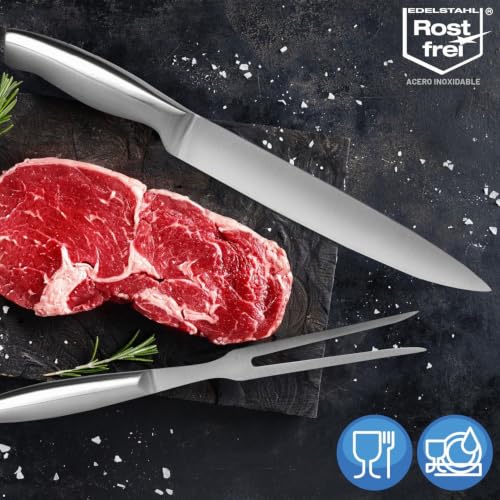 Miniatura 2 de Robin Goods Juego De Trinchar De 2 Piezas - Utensilios Para Barbacoa De Acero Inoxidable - Cuchillo Para Carne Y Tenedor Para Carne - Tenedor Para Asar - Accesorios De Cocina