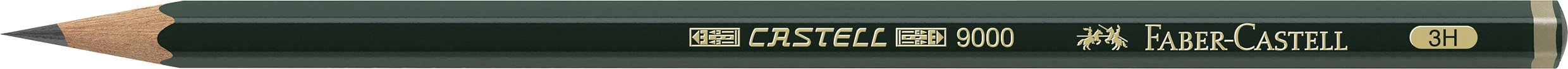 Faber-Castell B-9000-3H - Blíster con 1 lápiz de grafito Castell 9000, graduación 3H