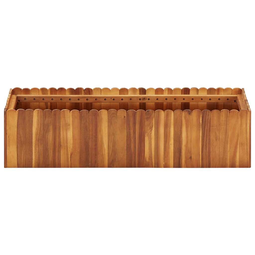 ShGaxin Arriate, Tavolo da coltivazione, Orto domestico, Coltivazione di piante aromatiche, Arriate da giardino, in legno massello di acacia 100x30x25 cm