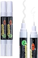 Vista 10 de TRANSON 2 marcadores permanentes de doble punta negra con base de aceite impermeables