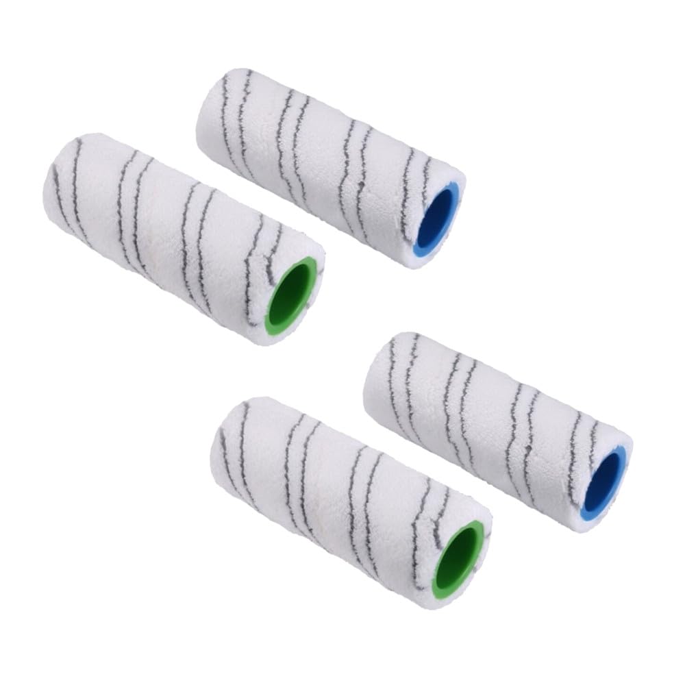 Trade-Shop - Juego de rodillos de limpieza 4 en 1 compatibles con Kärcher FC3 FC5 FC7 EWM 2 sustituye a 2.055-006.0 2.055-007.0 / accesorios de limpieza de suelos duros