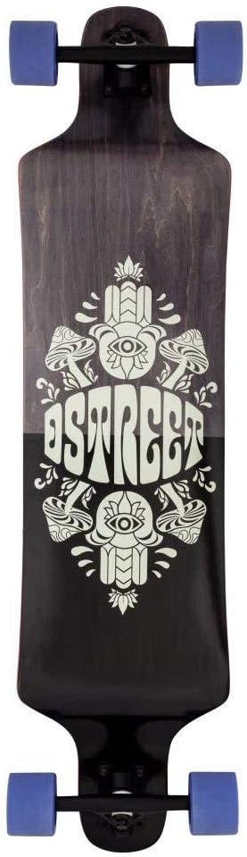 D-StreetDSTREET Drop Down Tripout Skateboard Unisex Adult, Grey (Grey), 40 x 9.25