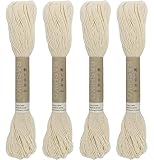 Olympus Sashiko Thread 20m(21.8yds) 4skeins Set 100% Cotton (Natural #02)
