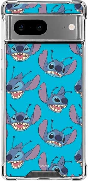 Skinit Clear Phone Case Compatible with Google Pixel 7a - Officially Licensed Disney Lilo and Stitch Stay Weird Design
