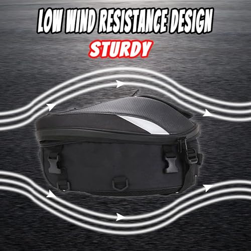 Bolsa traseira para assento de motocicleta – Mochila de uso duplo à prova d'água, bolsa de bagagem,