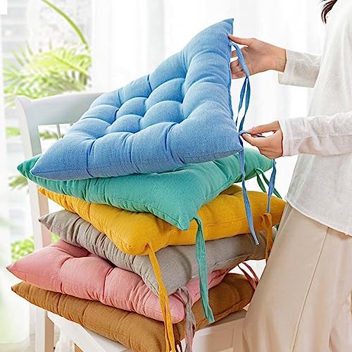 Coussin extérieur 40x40 gris durable et épais avec attaches de chaise