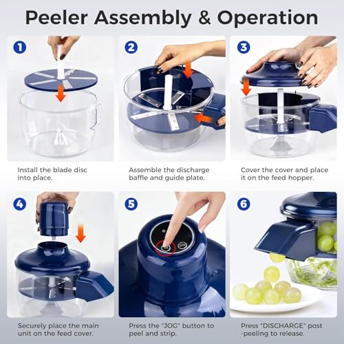 Image of Electric Automatic Grapes Peeler, Efficient Garlic Skin Remover Machine, Rechargeable Multifunctional Small Fruit Peeler Tool Appliance for Grapes, Cherry Tomatoes, Garlic (A2)