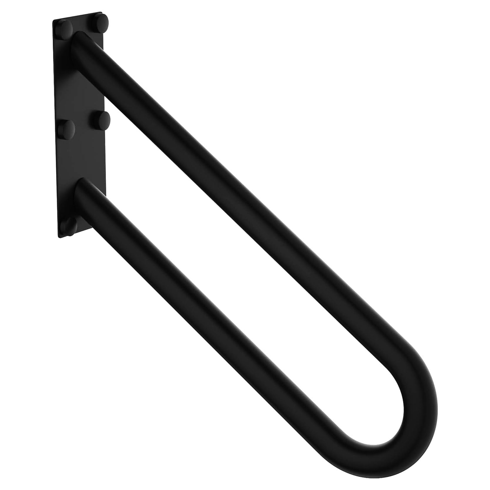 Rambarde murale en U fer forgé 50 cm pour escalier extérieur et barre d'appui de garage