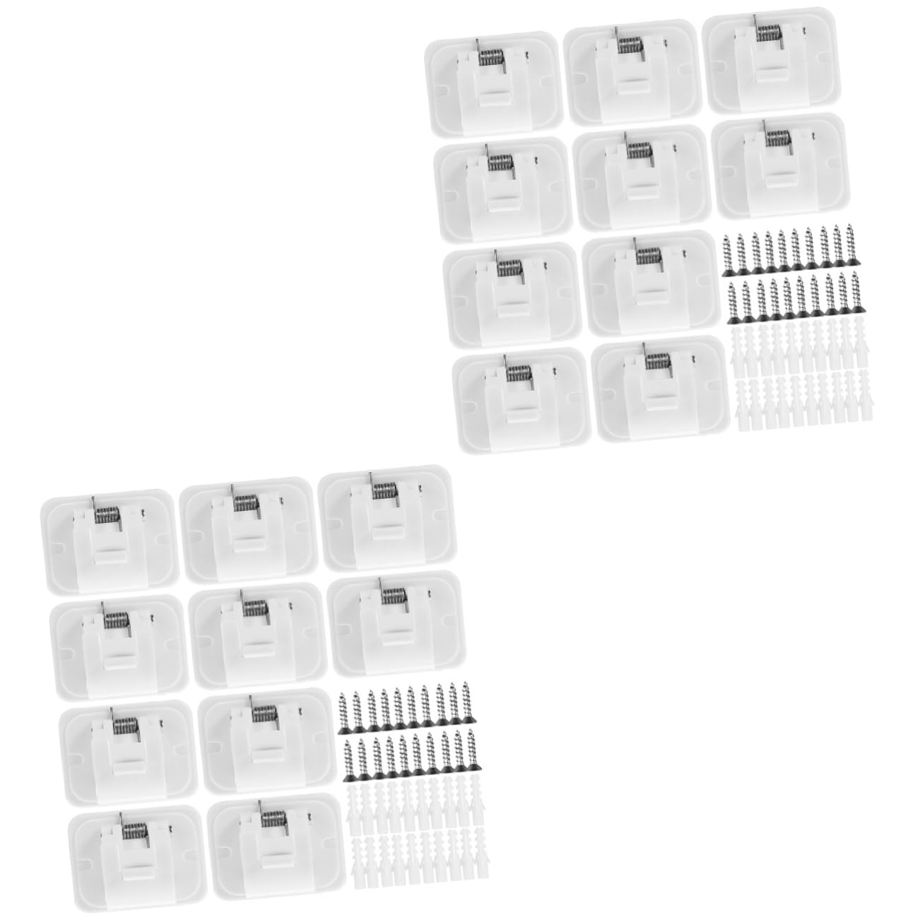 Mobestech 2 Set Pz Supporti per Bastoni Tende Autoadesivi Supporti per Tende da Regolabili Facile Installazione Chiodi Adatti per Cucina 10 Pezzi * 2
