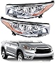 ANTUKO 811500E250 811100E250 Left and Right Side Headlight Assembly Replacement for 2014 2015 2016 Highlander