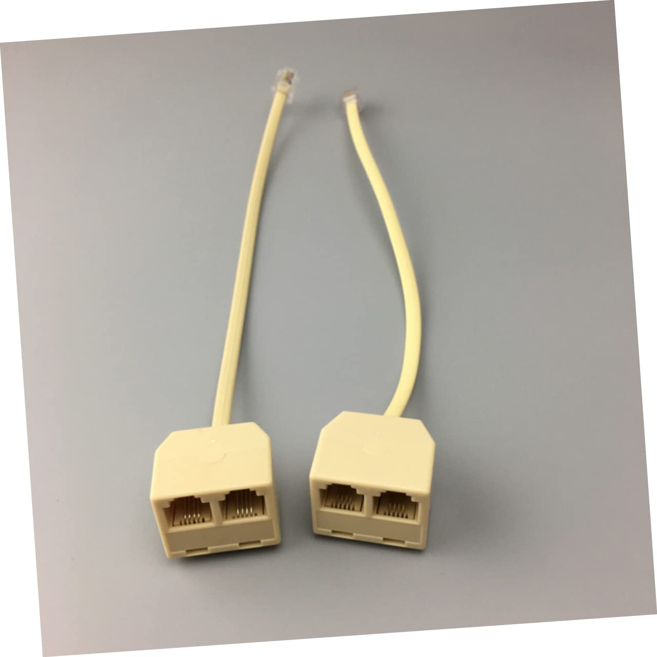 CIYODO 5pcs Splitter Adapter for Telephone to Male to Female Converter Easy Installation Landline Accessory for Use