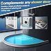 KRUI Collapsible Shower Threshold Water Dam, 55 In, Self Adhesive Shower Edge Water Barrier Stopper, Shower Water Blocker Retention System, Dry and Wet Separation for Bathroom Kitchen Countertop Sink