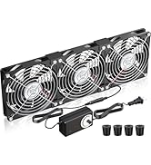120mm Variable Speed Fan With AC Plug - Adjustable 3V-12V DC Cooling Fan For PC & Electronics