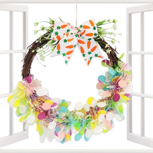 kaiop Couronne de Porte d'Entrée,Fournitures de Fête Artisanales - Décorations de Porte pour Pâques | pour d'Entrée, Salon, Jardin, Véranda et Décoration d'Intérieur