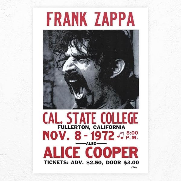 Fresh Prints of CT Showprint - Póster de concierto Zappa - Cal St - 1972