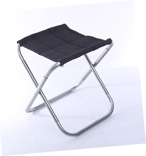 Miniatura 7 de Mipcase Aluminum Alloy Outdoor Folding Stool Tall Camping Chair Canvas Seat BBQ Stool Portable for Camping Fishing BBQ