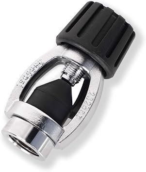 Scuba Diving Din to Yoke Adapter, Diving Regulator to Yoke Converter with Dust Cover for First Stage Adapter and Regulator Conversion, 250Bar, 3300PSI
