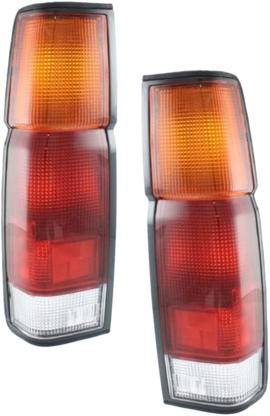 For Nissan D21 1990 91 92 93 1994 E/SE/XE Pickup Tail Light Driver and Passenger Side, Pair | For NI2808102, NI2809102 | 26526-01G00, 26521-01G00