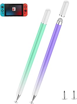 Stylus Pen for Touch Screen, Kenkor 2 in 1 Active iPad Pencil High Sensitivity & Precision Stylus Pen for iPhone/iPad/Samsung/Galaxy/Huawei/Surface/Tablet/Cell Phone for All Touch Screen - Purple+