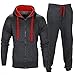 Produktbild Btruely Herren Hooded Jacke Jogginghose Freizeithosen Sporthose Trainingsanzug Set Jogger Mode Herren Hosen Männer Hosen Casual Hosen Sweatpants Fitness Workout Jogginghose (M, Dunkelgrau)
