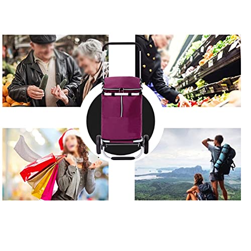 OVAST Einkaufswagen 28L Einkaufstrolley Tasche auf Rädern, faltbarer Schiebewagen mit gepolstertem Griff zum Einkaufen… – Bild 5