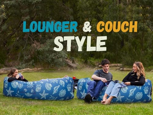 Image of WEKAPO Inflatable Sun Lounger, Air Sofa, Hammock, Portable, Waterproof and Leak-Proof, Ideal for Backyard, Beach, Travel, Camping, Picnics and Music Festivals