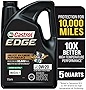 Castrol 03124 Edge 0W-20 Advanced Full Synthetic Motor Oil, 5 Quart