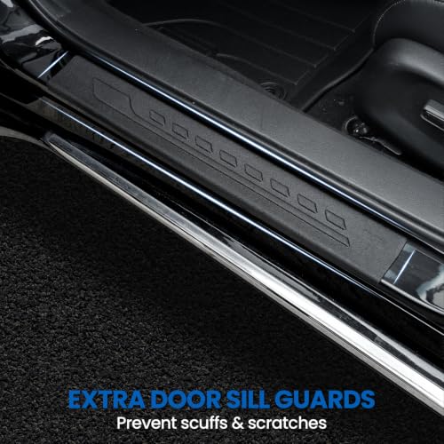 Image of Floor Mats for Honda Accord 2018-2022 Hybrid & Gas, w /Cargo Mat | Full Protection Mat Set with Cargo Liner, All Weather TPE, Non Slip & Odorless & Scratch Proof, 10th Gen Accord Accessories