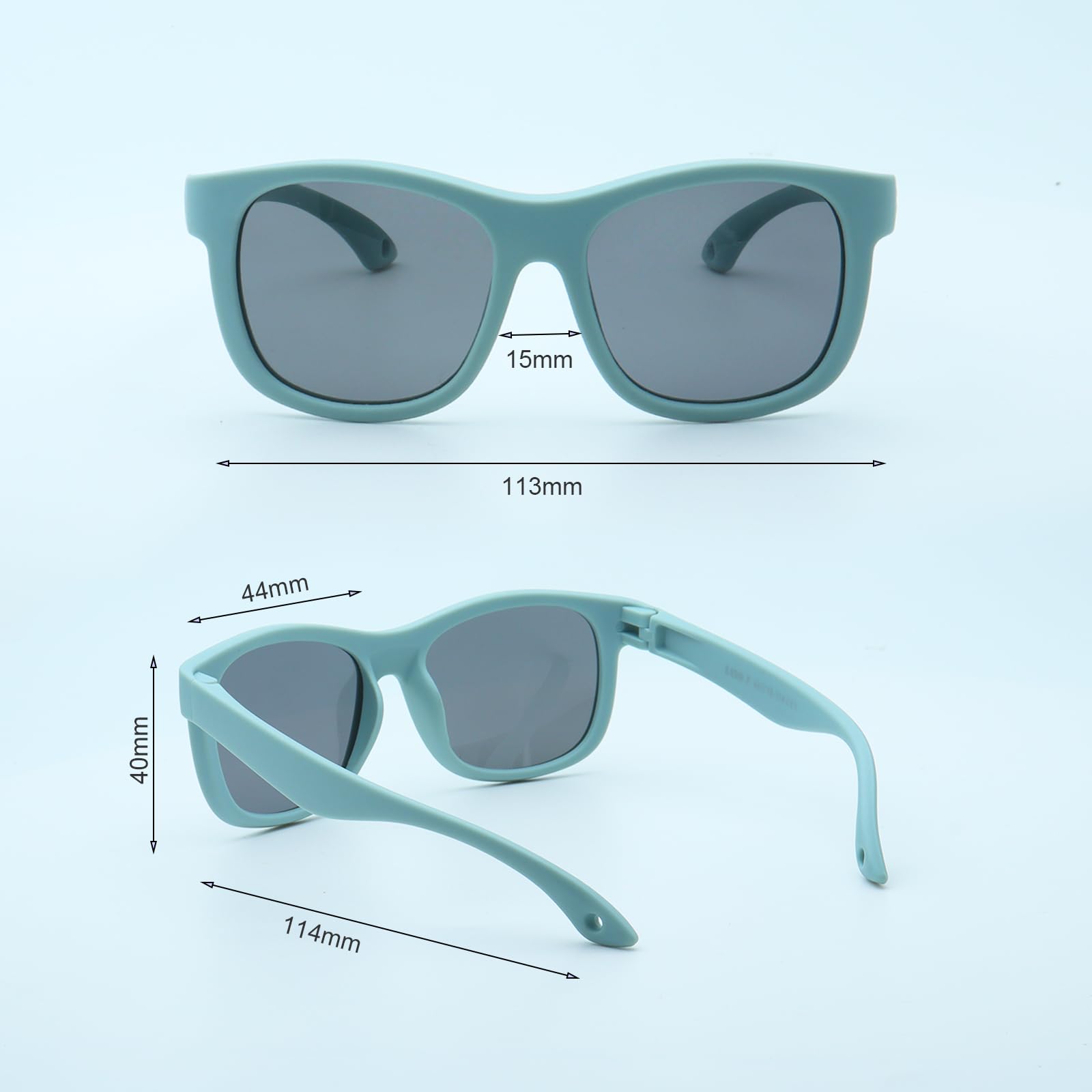 Occhiali da sole polarizzati flessibili per bambini e neonati con cinturino, occhiali da sole per neonati e ragazzi