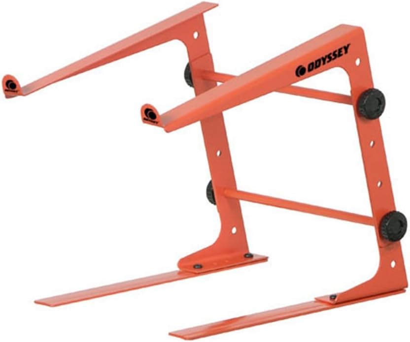 Odyssey LSTANDORANGE Orange Laptop Stand W/ Clamps DJ Laptop Stand