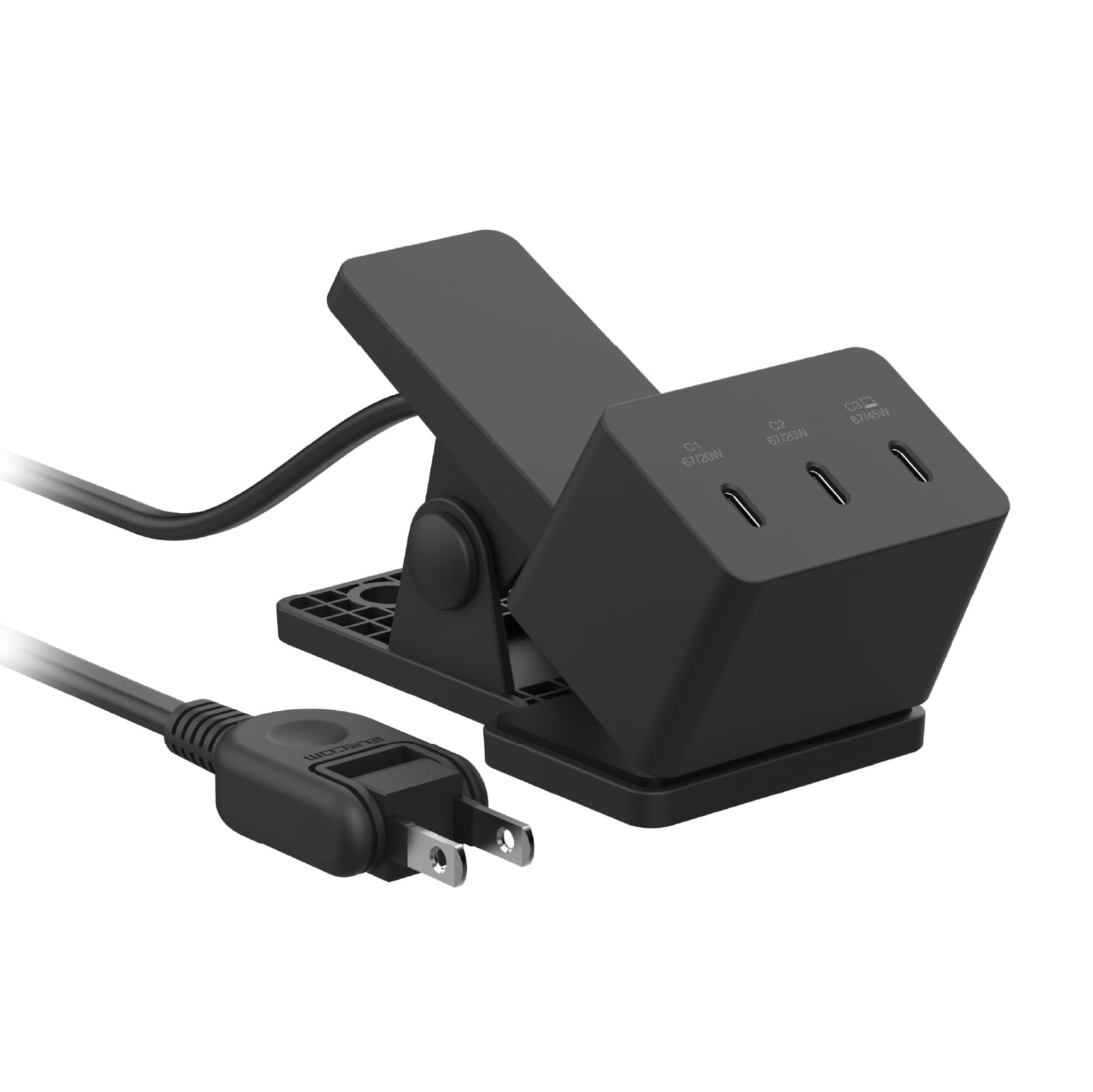 Amazon | エレコム 充電器 クリップ型 USB PD 合計最大65W Type-C 3 