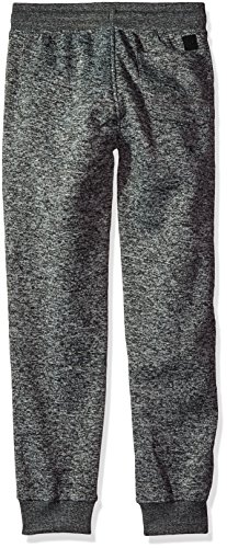 Southpole Boys' Big Jogger Fleece Pants in Basic Colors, Marled Grey(New/Logo Patch), Medium-10/12